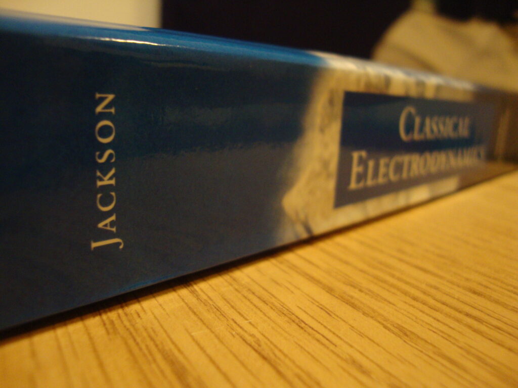 Jackson's Classical Electrodynamics Textbook on its side