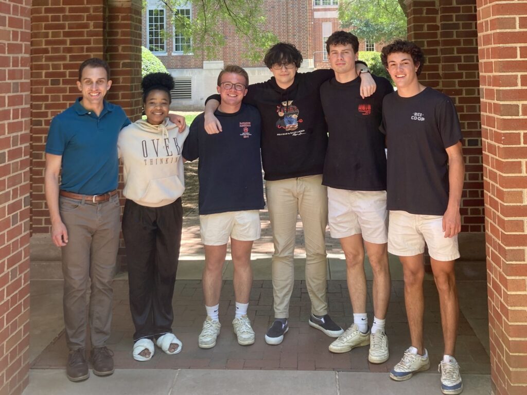 Group photo: From left to right: Dr. Ben Levy, Jae Nyakunu ('26), Ben Grear ('26), Chris Piatnichouk ('26), Niels van Duijnhoven ('25), and Henry Russell ('26)