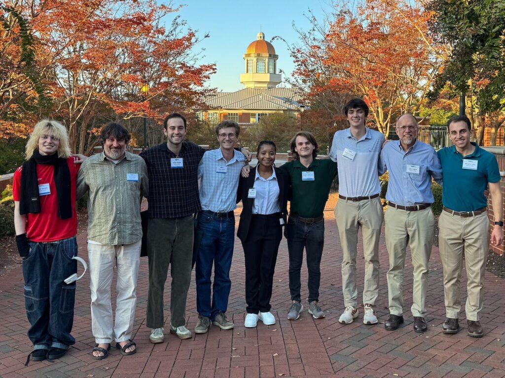 Group photo of Davidson students and faculty at UNC-Charlotte